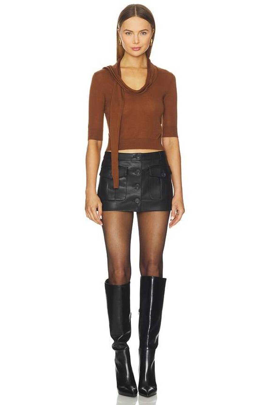 The Garment Bergen Scarf Knit Top in Cinnamon 8